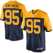 Men's Nike Green Bay Packers #95 Ricky Jean-Francois Limited Navy Blue Alternate NFL Jersey
