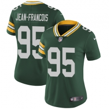 Women's Nike Green Bay Packers #95 Ricky Jean-Francois Elite Green Team Color NFL Jersey