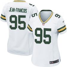 Women's Nike Green Bay Packers #95 Ricky Jean-Francois Game White NFL Jersey