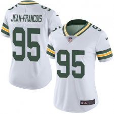 Women's Nike Green Bay Packers #95 Ricky Jean-Francois White Vapor Untouchable Limited Player NFL Jersey