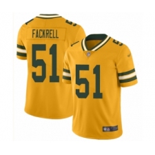 Men's Green Bay Packers #51 Kyler Fackrell Limited Gold Inverted Legend Football Jersey