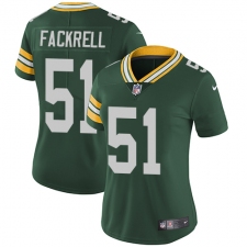 Women's Nike Green Bay Packers #51 Kyler Fackrell Elite Green Team Color NFL Jersey