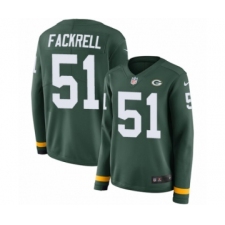Women's Nike Green Bay Packers #51 Kyler Fackrell Limited Green Therma Long Sleeve NFL Jersey