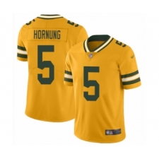 Men's Green Bay Packers #5 Paul Hornung Limited Gold Inverted Legend Football Jersey