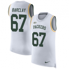 Men's Nike Green Bay Packers #67 Don Barclay Limited White Rush Player Name & Number Tank Top NFL Jersey