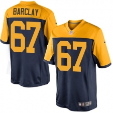 Youth Nike Green Bay Packers #67 Don Barclay Elite Navy Blue Alternate NFL Jersey