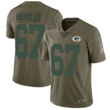 Youth Nike Green Bay Packers #67 Don Barclay Limited Olive 2017 Salute to Service NFL Jersey