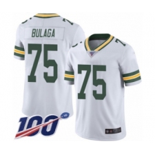 Men's Green Bay Packers #75 Bryan Bulaga White Vapor Untouchable Limited Player 100th Season Football Jersey