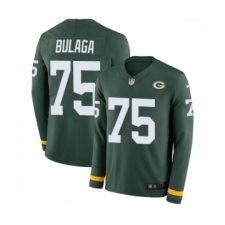 Men's Nike Green Bay Packers #75 Bryan Bulaga Limited Green Therma Long Sleeve NFL Jersey