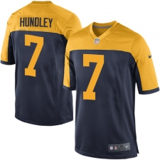 Men's Nike Green Bay Packers #7 Brett Hundley Game Navy Blue Alternate NFL Jersey
