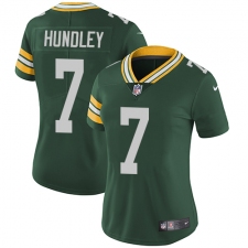 Women's Nike Green Bay Packers #7 Brett Hundley Elite Green Team Color NFL Jersey