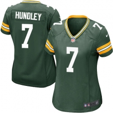 Women's Nike Green Bay Packers #7 Brett Hundley Game Green Team Color NFL Jersey