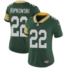 Women's Nike Green Bay Packers #22 Aaron Ripkowski Green Team Color Vapor Untouchable Limited Player NFL Jersey