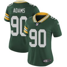 Women's Nike Green Bay Packers #90 Montravius Adams Elite Green Team Color NFL Jersey