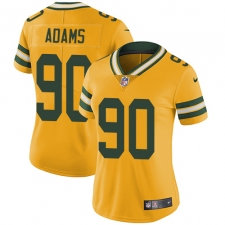 Women's Nike Green Bay Packers #90 Montravius Adams Limited Gold Rush Vapor Untouchable NFL Jersey