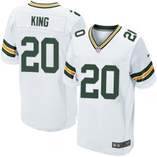 Men's Nike Green Bay Packers #20 Kevin King Elite White NFL Jersey