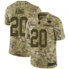 Men's Nike Green Bay Packers #20 Kevin King Limited Camo 2018 Salute to Service NFL Jersey