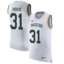 Men's Nike Green Bay Packers #31 Davon House Limited White Rush Player Name & Number Tank Top NFL Jersey