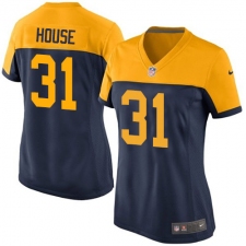 Women's Nike Green Bay Packers #31 Davon House Game Navy Blue Alternate NFL Jersey