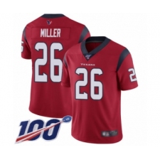 Men's Houston Texans #26 Lamar Miller Red Alternate Vapor Untouchable Limited Player 100th Season Football Jersey