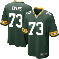 Men's Nike Green Bay Packers #73 Jahri Evans Game Green Team Color NFL Jersey