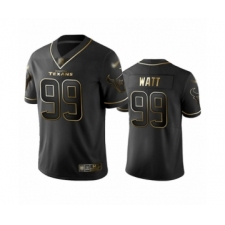 Men's Houston Texans #99 J.J. Watt Limited Black Golden Edition Football Jersey