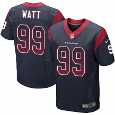 Men's Nike Houston Texans #99 J.J. Watt Elite Navy Blue Home Drift Fashion NFL Jersey