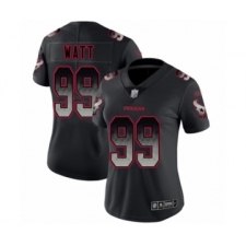 Women's Houston Texans #99 J.J. Watt Limited Black Smoke Fashion Football Jersey