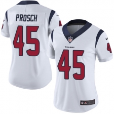 Women's Nike Houston Texans #45 Jay Prosch Limited White Vapor Untouchable NFL Jersey