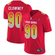 Women's Nike Houston Texans #90 Jadeveon Clowney Limited Red 2018 Pro Bowl NFL Jersey