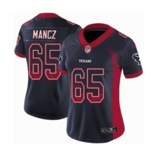 Women's Nike Houston Texans #65 Greg Mancz Limited Navy Blue Rush Drift Fashion NFL Jersey