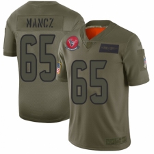 Youth Houston Texans #65 Greg Mancz Limited Camo 2019 Salute to Service Football Jersey