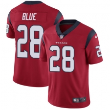 Men's Nike Houston Texans #28 Alfred Blue Limited Red Alternate Vapor Untouchable NFL Jersey