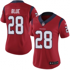 Women's Nike Houston Texans #28 Alfred Blue Limited Red Alternate Vapor Untouchable NFL Jersey