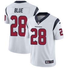 Youth Nike Houston Texans #28 Alfred Blue Elite White NFL Jersey