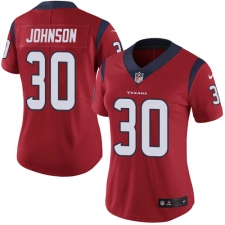 Women's Nike Houston Texans #30 Kevin Johnson Limited Red Alternate Vapor Untouchable NFL Jersey