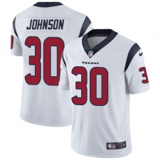 Youth Nike Houston Texans #30 Kevin Johnson Elite White NFL Jersey