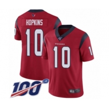 Youth Nike Houston Texans #10 DeAndre Hopkins Red Alternate Vapor Untouchable Limited Player 100th Season NFL Jersey