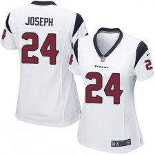 Women's Nike Houston Texans #24 Johnathan Joseph Game White NFL Jersey