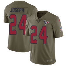 Youth Nike Houston Texans #24 Johnathan Joseph Limited Olive 2017 Salute to Service NFL Jersey