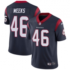 Youth Nike Houston Texans #46 Jon Weeks Limited Navy Blue Team Color Vapor Untouchable NFL Jersey
