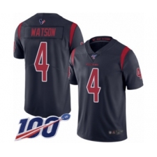 Youth Nike Houston Texans #4 Deshaun Watson Limited Navy Blue Rush Vapor Untouchable 100th Season NFL Jersey