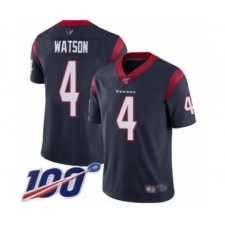 Youth Nike Houston Texans #4 Deshaun Watson Navy Blue Team Color Vapor Untouchable Limited Player 100th Season NFL Jersey