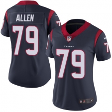 Women's Nike Houston Texans #79 Jeff Allen Elite Navy Blue Team Color NFL Jersey