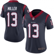 Women's Nike Houston Texans #13 Braxton Miller Limited Navy Blue Team Color Vapor Untouchable NFL Jersey