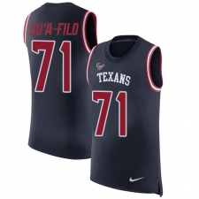 Men's Nike Houston Texans #71 Xavier Su'a-Filo Limited Navy Blue Rush Player Name & Number Tank Top NFL Jersey