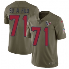 Youth Nike Houston Texans #71 Xavier Su'a-Filo Limited Olive 2017 Salute to Service NFL Jersey