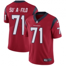 Youth Nike Houston Texans #71 Xavier Su'a-Filo Limited Red Alternate Vapor Untouchable NFL Jersey