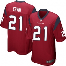 Men's Nike Houston Texans #21 Tyler Ervin Game Red Alternate NFL Jersey