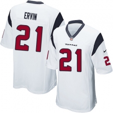 Men's Nike Houston Texans #21 Tyler Ervin Game White NFL Jersey